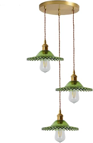 Lampes suspendues plafonnier laiton style lustre industriel