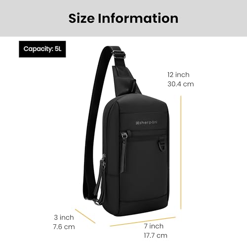 Image of Sherpani Metro, Reversible Anti-Theft Sling Bag, 5L Travel Crossbody Backpack, Chest Purse for Travel, Hiking, or Everyday