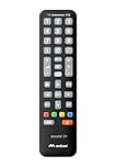 Meliconi Easytel 2+, Telecomando Universale 2 in 1, Telecomando Compatibile con Samsung, LG e Sony e Altri Brand, Sostituisce Telecomandi per 2 Dispositivi, TV, Decoder Digitale e Satellitare