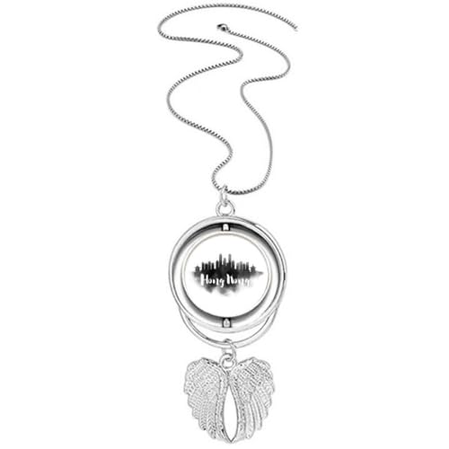 Collier rotatif ailes d'ange peinture Hong Kong le cadeau bijoux idéal pour elle