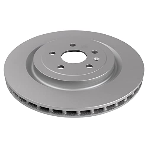 Image of TRQ Rear Brake Pad & Rotor Kit, with Chemical Kit Parking Brake Shoe Set Ceramic Premium G-Coated Compatible with 2009-2015 Cadillac CTS 2010-2015 Chevrolet Camaro
