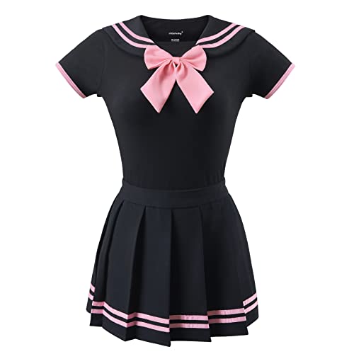 Littleforbig Cotton Romper Onesie Pajamas Bodysuit - Magical Onesie Skirt Set Full Black M - Thumbnail 4