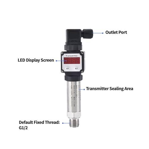 Transmetteur de pression haute précision à écran LED et sortie 0-10V stable - 3