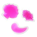 Healvian 3 Stück Gelkälte und Wärmepads für Augen und Lippen Regenerations Gelpacks Wiederverwendbar Kühlschrank und Mikrowellengeeignet zur Schmerzlinderung und Hautpflege