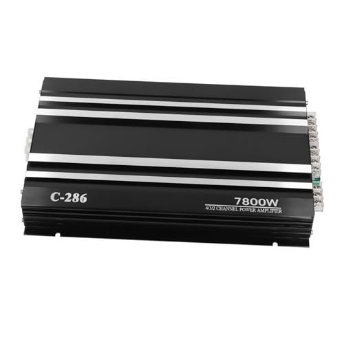 BUGUUYO Amplificateur Audio De Voiture Amplificateur De Caisson De Basses Audio Automobile Ampli Autoradio Amplificateur Marin Ampli Vocal Alliage D'aluminium Black