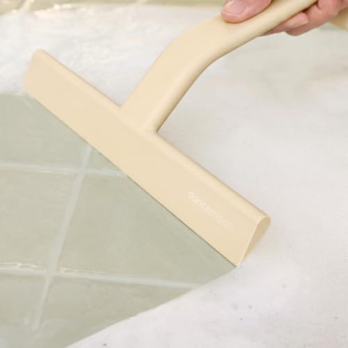 Image of dancemoon JustHang Shower Squeegee with Built-in Hook, 10'' Sand Beige