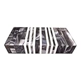 ARNCRAFT Decorative Storage Box, Handmade Chevron Pattern, Boho Style Treasure Box, Multipurpose Gift (Grey lining white, 7x5x1.5)