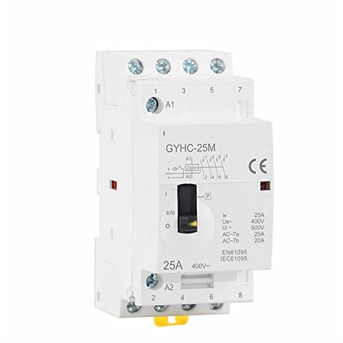 Contacteur modulaire 4P 25A 220V pour tableau electrique de maison