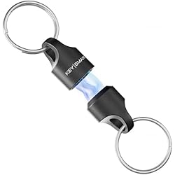 KeySmart MagConnect Magnetic Key Holder for Purse, Key Chains for Car Keys - Detachable Key Ring Quick Release Keychain