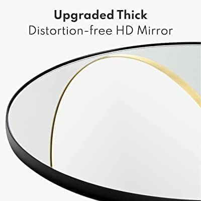 Image of Wall Mount Round Mirror Vintage Rope Wall Mirror with Hook for Hanging on Wall for Bedroom, Home Decor, wash Basin, Vanity, Makeup, Bathroom, Brown (36 inch Inches Round)