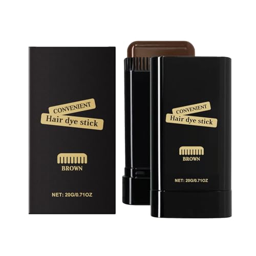 Grey Hair Cover | Hair Dye Pen | Instant Hair Colour Pencil with Integrated Comb | Temporary Hair Dye Comb | Hair Colour Stick | Waterproof and Sweatproof (Coffee, 1 Set)