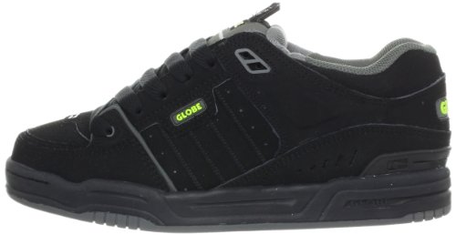 Image of Globe Mens Fusion Skate Shoes, Black /Charcoal /Lime, 6.5 M US