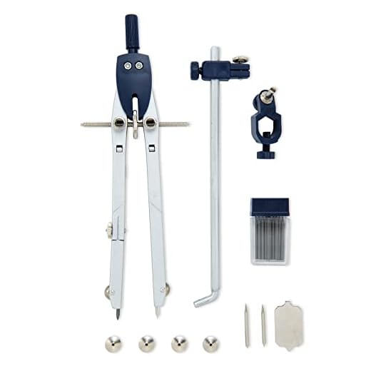 Mr. Pen Professional Metal Compass with Wheel and Lock for Geometry, Drafting, Math, Drawing