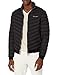 Produktbild Armani Exchange Men's Quilted Milano/New York Logo Zip-up Jacket Down Alternative Coat, Black/Melange Grey B, Small