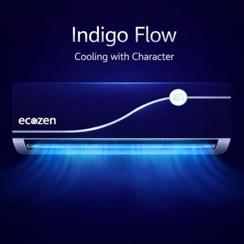 Image of Ecozen Smart Air Conditioner - 1.5 Ton Inverter AC with Intelligent Cooling and Smartphone App Control (Indigo Flow) - IDU-WSAC18310XE52VMA, ODU-WSAC18310XE52VMA