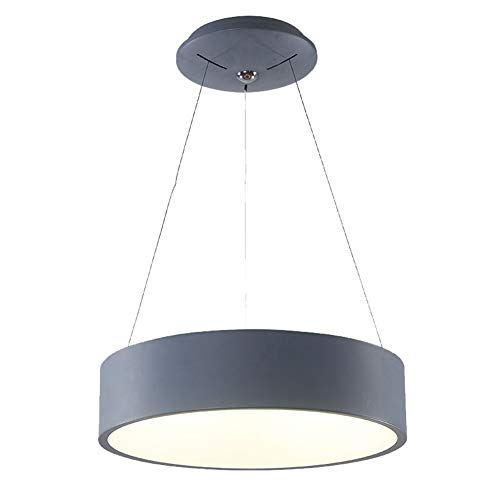 Lustre plafond LED 55W design anneau moderne en métal et acrylique tricolore