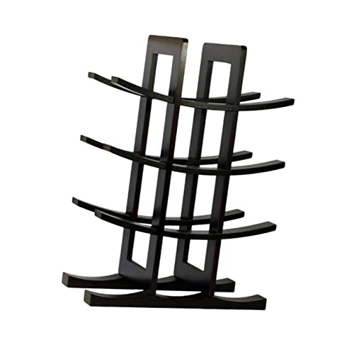 Soporte de botellas de vino de plástico negro 16.54x11.81x6.1 pulg miniatura 1