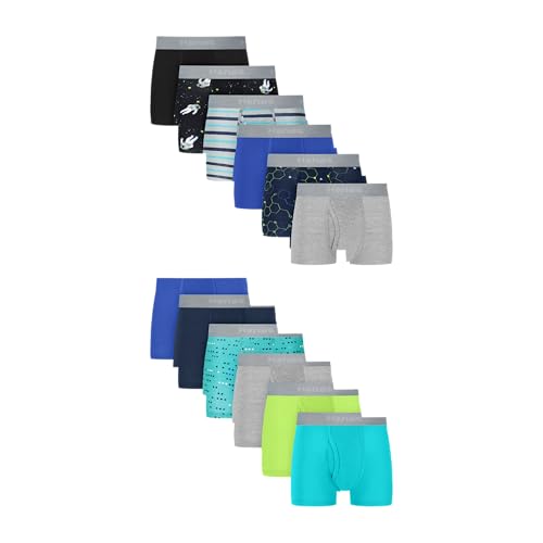 Image of Hanes boys Underwear Boxer Briefs Pack, 8-pack, Cotton-stretch Dyed Boys' Underwear, Moisture-wicking