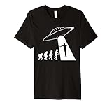 Evolution Funny UFO Alien Spaceship Human Abduction Shirt
