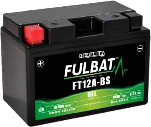 YT12A-BS FULBAT BATTERIA A GEL PRONTA ALL'USO compatibile con KAWASAKI ER-6N ER-6F 650 Z 1000