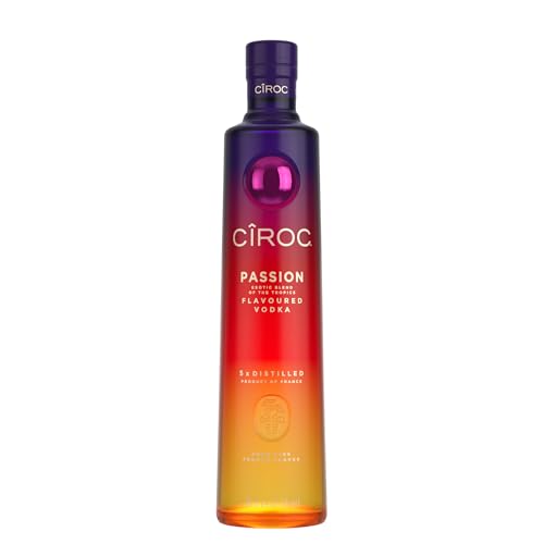 CîROC Passion, Ultra-Premium Wodka, Limitierte Edition, Erfrischende Ananas-, Zitrusfrüchte-, Mango- & Hibiskusaromen, Destilliert aus Trauben in Südfrankreich, 37,5% vol, 700ml Einzelflasche |