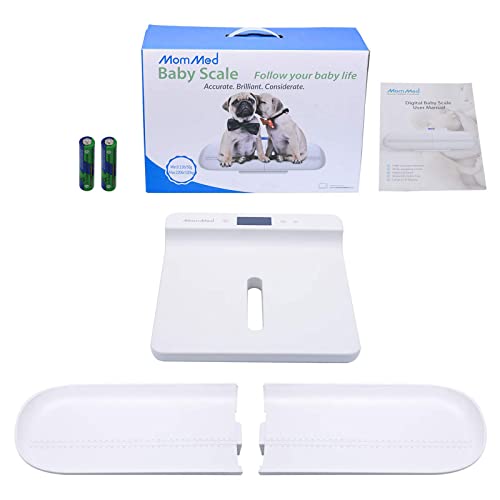 Image of MomMed Pet Scale, Multi-Function Toddler Scale, Digital Pet Scale, Small Animals Scale with Hold Function, Blue Backlight, Weight and Height Track (29 inch)