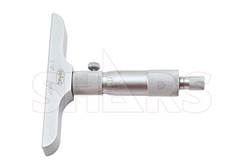 Shars 0-6" Measuring Range Depth Micrometer 0.001" Graduation, 4" Base 303-2505 P)