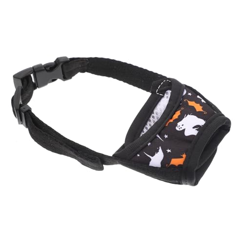 ASAKKURA Halloween Maulkorb Schwarz Orange Geister Fledermäuse