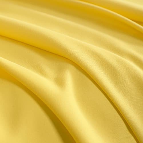 Ntbay 3 Pieces 100% Microfiber Twin Bed Sheet Set, 1800 Super Soft And Cozy, Wrinkle, Fade, Stain Resistant Fitted Sheet Set (1 Flat Sheet, 1 Fitted Sheet, 1 Pillowcase) With Deep Pocket, Yellow #TOP3