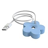 TETOMI 公式 水に浮かべるコンパクトな加湿器 usb タンクレス 超音波式 静音 乾燥 花粉症対策 オフィス 寝室 卓上 ミニ加湿器 旅行 ポータブル 持ち運び 小型 一人暮らし用 コップ ペットボトル (ブルー)