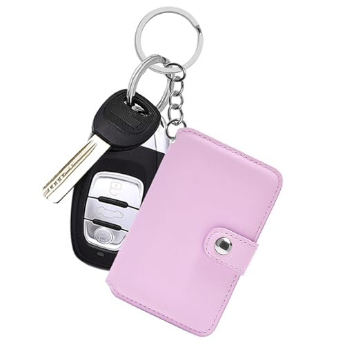 Penekin Wallet Women Small, Minimalist Wallet for Men, Keychain Wallet with ID Card Holder (Pink)