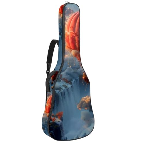 Sac de transport guitare acoustique étanche à motif montgolfière pour vos répétitions