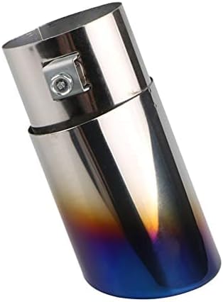 Amazon 汎用 マフラーカッター チタン焼き風 ストレート シングル 錆びにくい ステンレススチール製 オーバル型 乗用車 外装パーツ 簡単取付 軽自動車 マフラーカッター 車 バイク