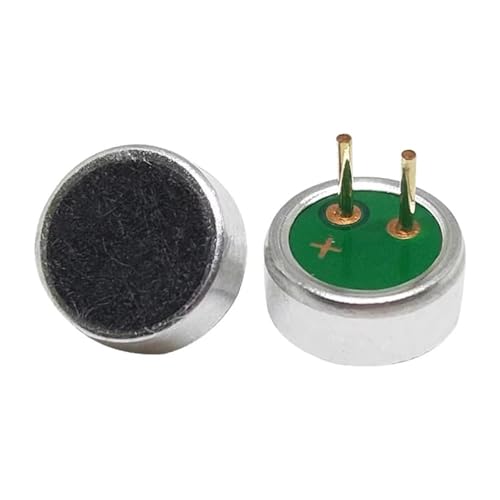 eufeifeiegds Microfono capacitivo a elettrete da 6 x 2.2 mm sensibilità di rilevamento condensatore da 6 mm x 2 microfono per altoparlante