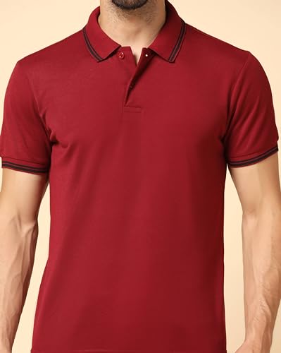 Image of INKKR Men's Soild Collar Neck Half Sleeve Polo T-Shirt Combo
