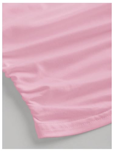 SweatyRocks Girl's Y2K Ruched Off The Shoulder Crop T Shirts Summer Short Sleeve Fitted Tees4