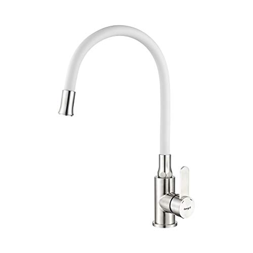 Ibergrif - Mitigeur Évier avec Bec Flexible, Robinet de Cuisine, Inox