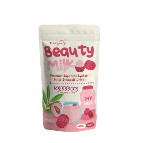 Dear Face Beauty Milk Premium Japanese Lychee Swiss Stemcell Drink 50 000mg - 10 Sachets