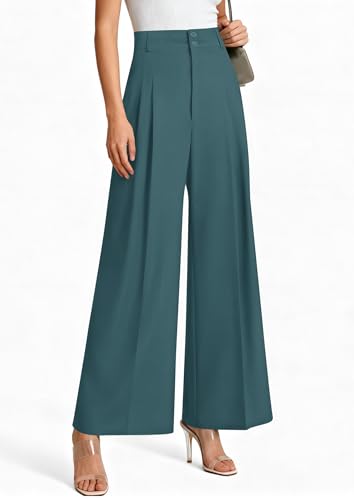 Image of PRETTYGARDEN Women's High Waisted Wide Leg Dress Pants