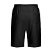 Mens Shorts Casual Drawstring Elastic Waist Cotton Linen Shorts Summer Fashion Beach Shorts Outdoor Fashion 2024 Men Black M