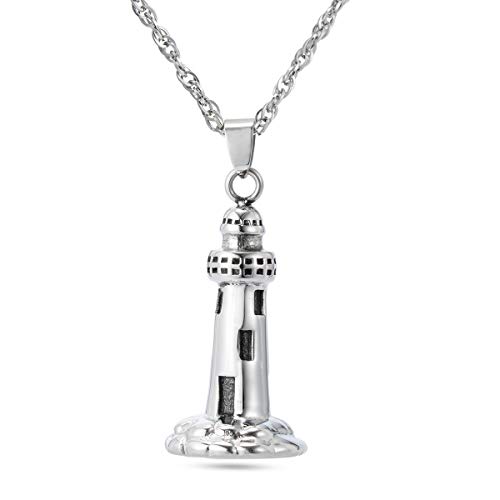 Cremation Jewelry Lighthouse Urn Ashes Vial Holder Keepsake Jewelry Funeral Memorial Locket