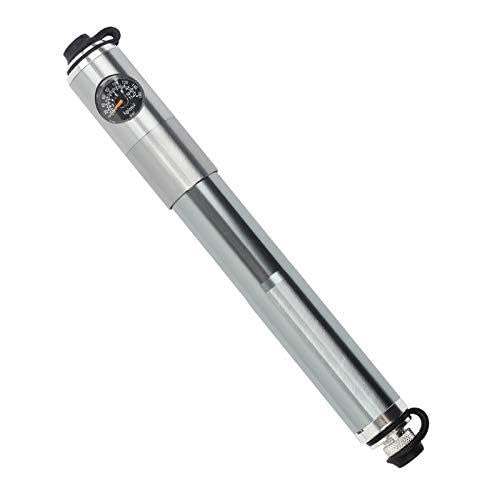 Fahrradpumpe MTB Fahrrad Minipumpe Fahrrad-bewegliche Luftpumpe mit Manometer Reife Kugel Inflator for AV/FV Aluminium CNC Schrader Presta-Ventil