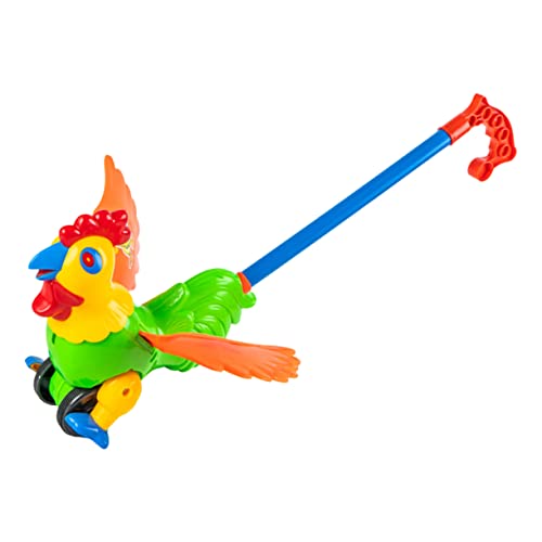 Milisten Nachziehspielzeug Hahn Lauflernwagen