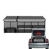 Caja de almacenamiento para maletero plegable | Caja de almacenamiento plegable de gran capacidad, caja de almacenamiento portátil con rayas reflectantes, organizador de tela Oxford para R