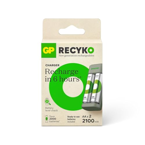 Image of GP Recyko B441 USB Charger with Rechargeable AA Batteries 2100 mAh