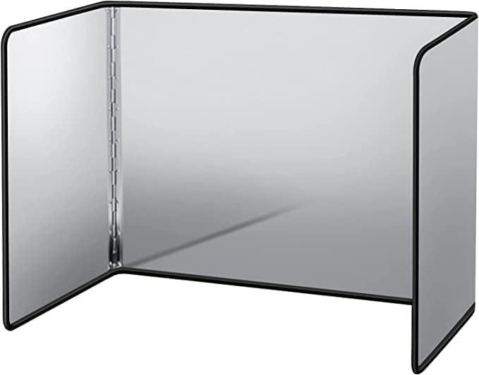 Splatter Guard for Frying Non-Stick 3 Sided Foldable Grease Splatter Screen Stainless Steel Backsplash Anti Splatter Shield Guard for Stove Screen Protector for Frying Stove Top Wall Easy to Clean - S
