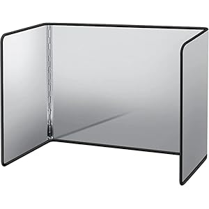 Splatter Guard for Frying Non-Stick 3 Sided Foldable Grease Splatter Screen Stainless Steel Backsplash Anti Splatter Shield Guard for Stove Screen Protector for Frying Stove Top Wall Easy to Clean – S