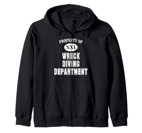 Property of Wreck Diving Department Collegiate Style Scuba Zip Hoodie
