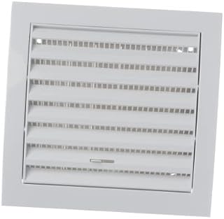 6" x 6" / 150x150mm White Plastic Adjustable Air Vent Grille With Flyscreen Cover , n10r