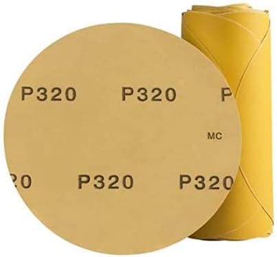 100 PCS PSA Sanding Discs 6 Inch Adhesive Backed Sandpaper 320 Grit Sander Attachment for DA Sander Self Stick Aluminum Oxide Round Automotive Sandpaper with Sticky Back